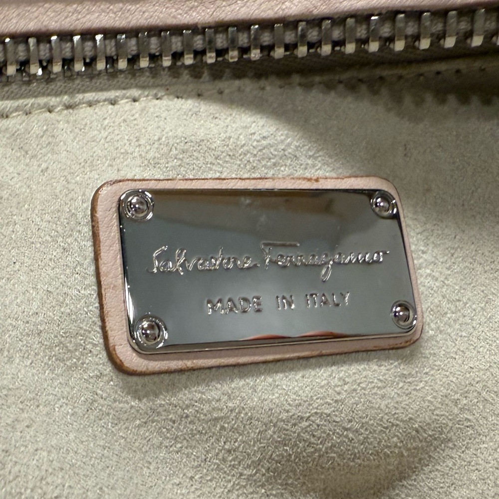 Salvatore Ferragamo EUC Python & Leather Pink & T… - image 7